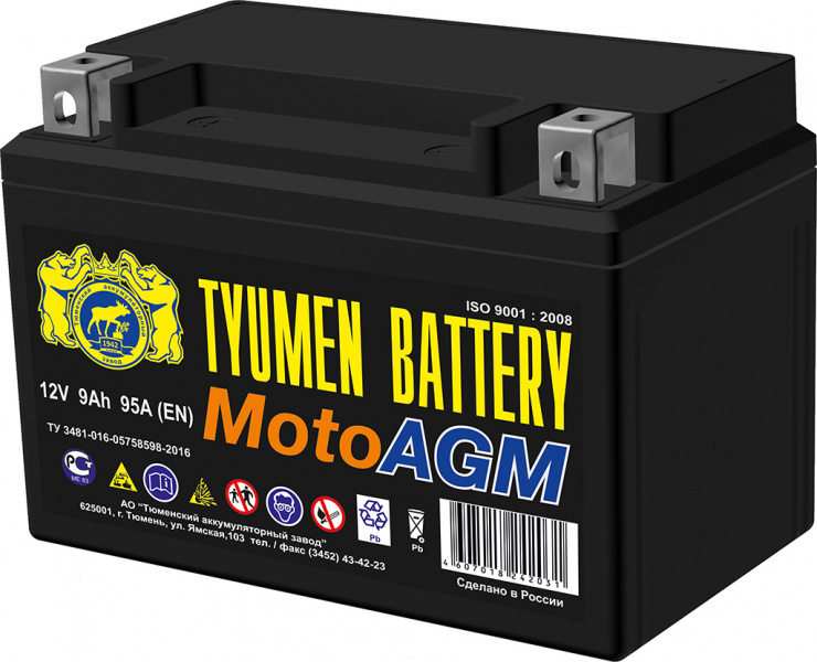 Аккумулятор Tyumen Battery 6мтс-9 Мото AGM