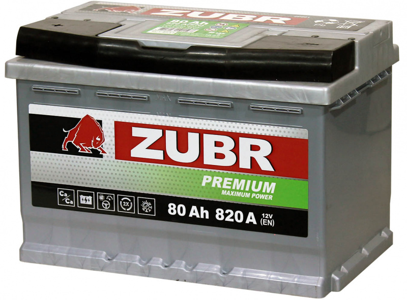 Аккумулятор ZUBR  6СТ-80 п.п. Premium