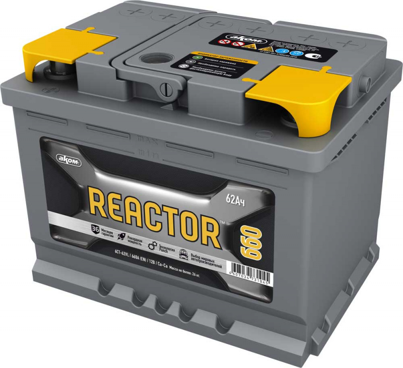 Аккумулятор Акoм REACTOR 62 Ah