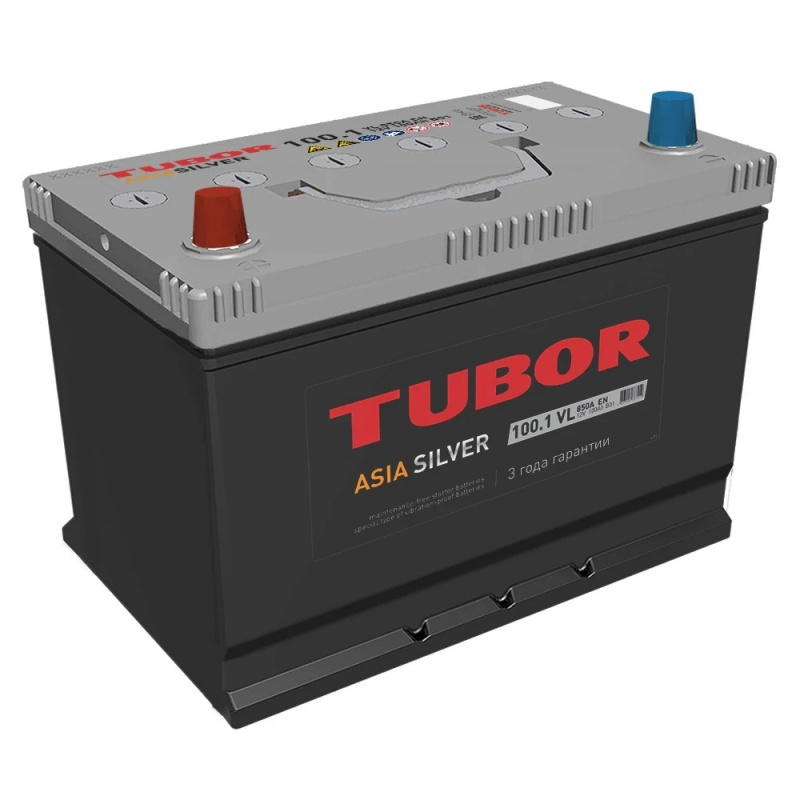 Аккумулятор TUBOR AsiaSilver 6ст-100 п.п.