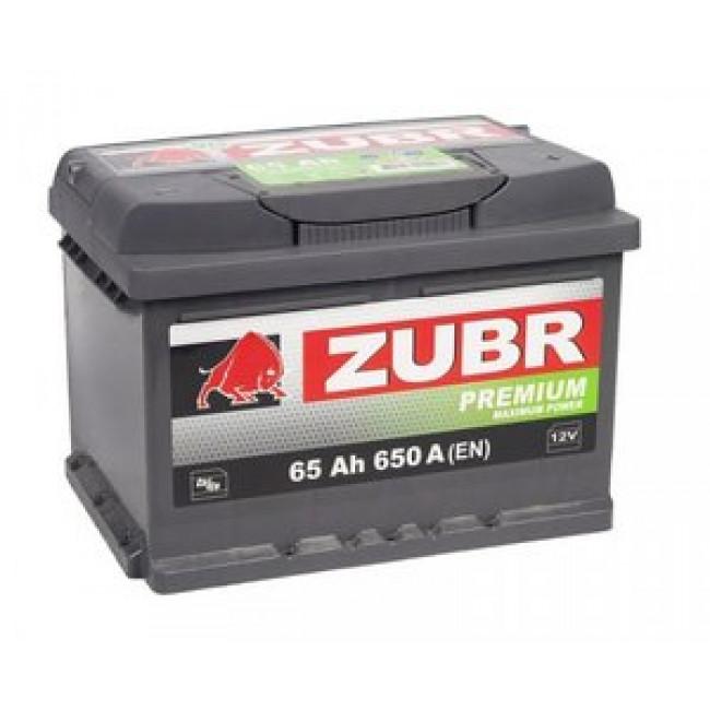 Аккумулятор ZUBR 6СТ-65 о.п. низкий Premium