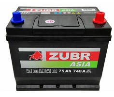 Аккумулятор ZUBR 6CT-75 Азия п.п.  (26R)