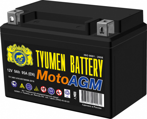 Аккумулятор Tyumen Battery 6мтс-9 Мото AGM