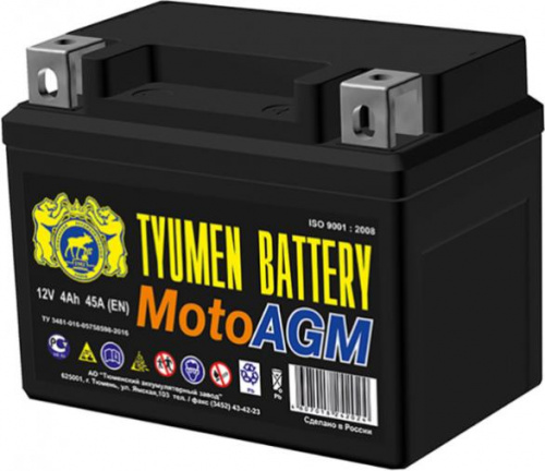 Аккумулятор Tyumen Battery 6мтс-4 Мото AGM